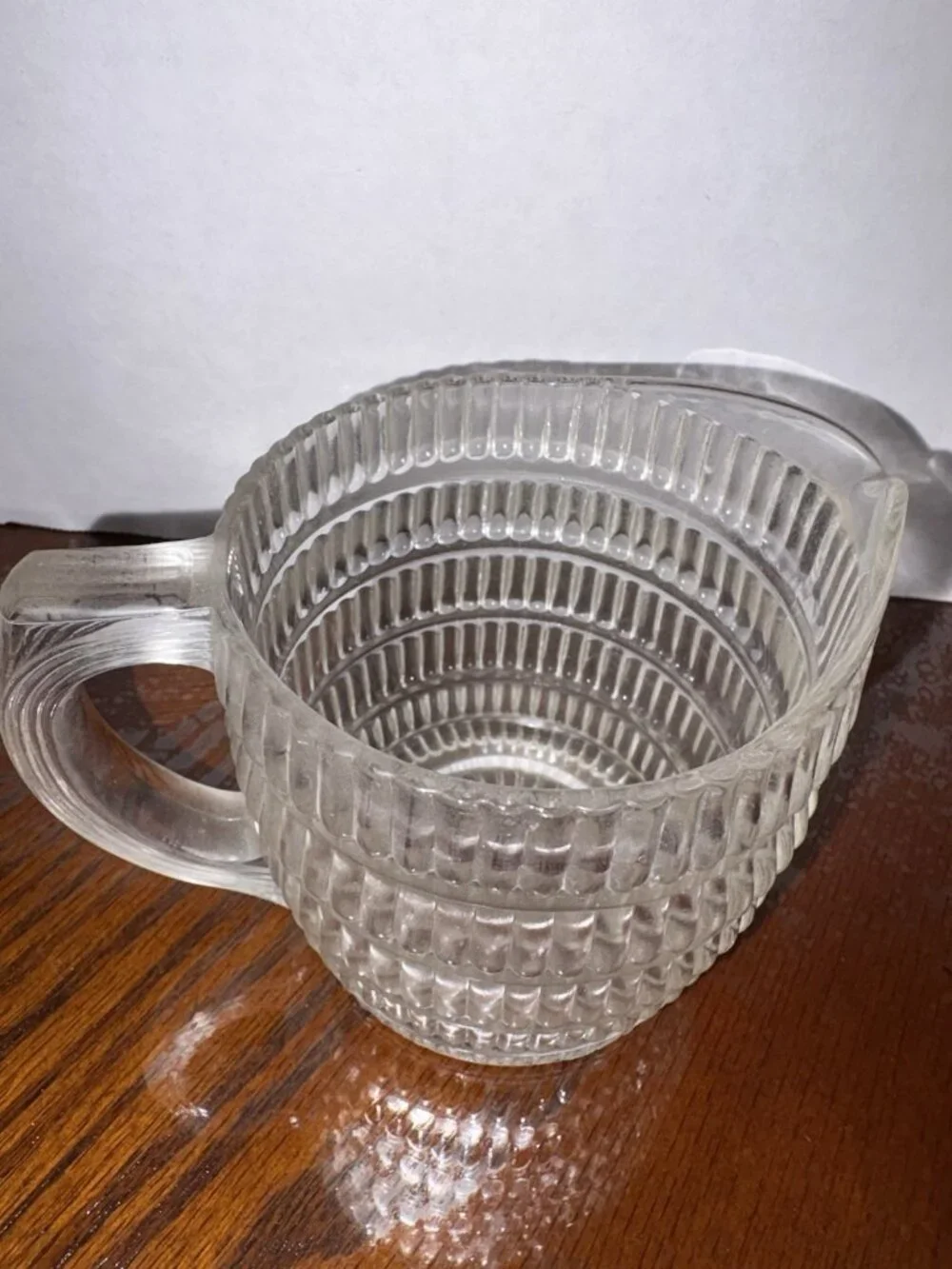 Vintage 1940s Hazel Atlas Glass Beehive Creamer Milk Service